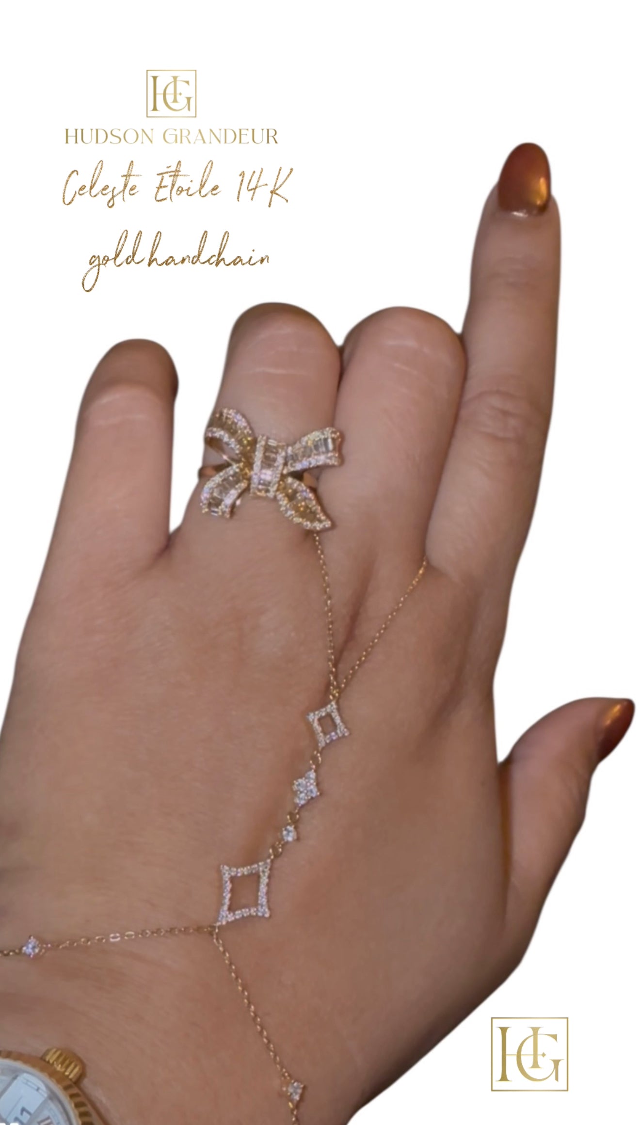 Celeste Étoile Handchain 14K gold handchain