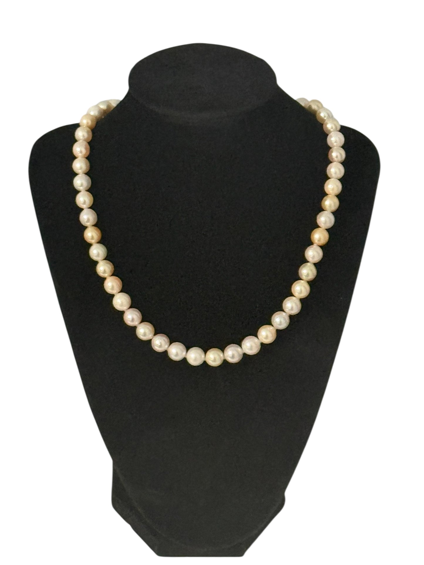 Akoya Pearl Strand Necklace High Luster Japanese Saltwater Pearls