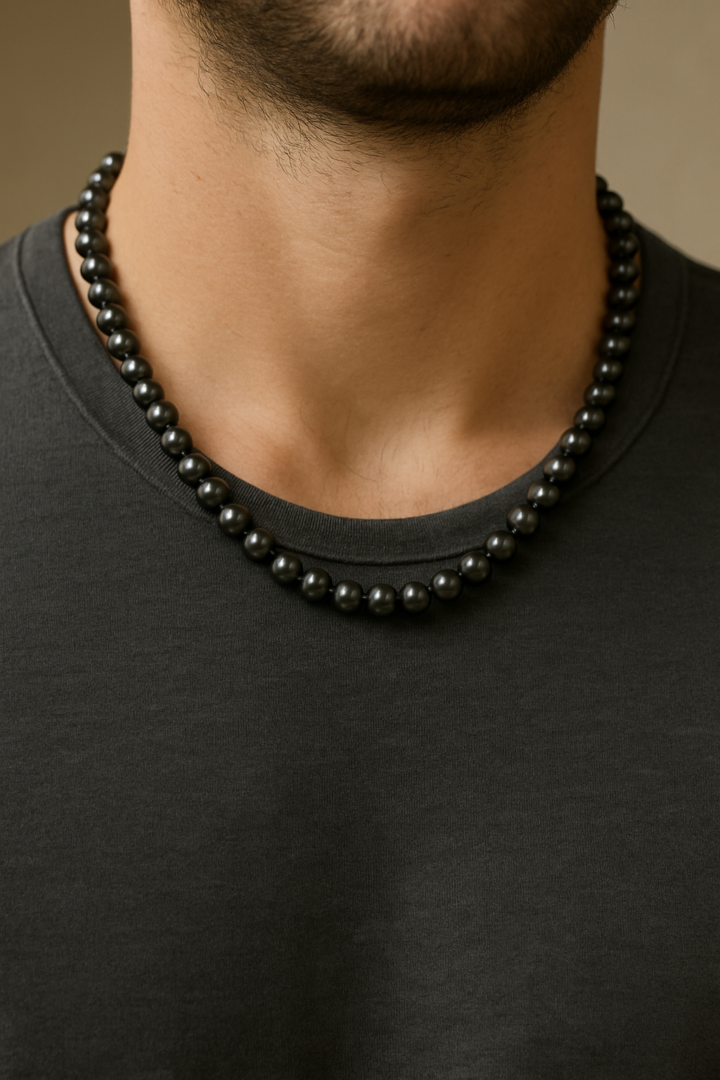 Elegant Black Akoya Pearl Strand Necklace High Luster