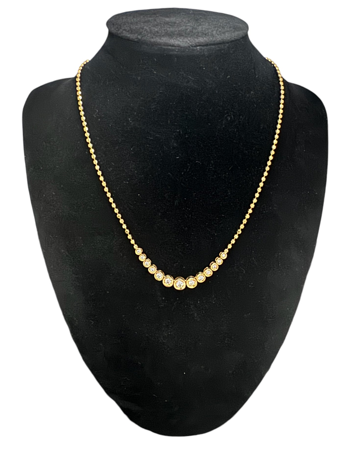 Vintage Gold Bezel Necklace