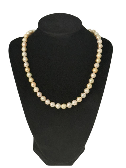Akoya Pearl Strand Necklace High Luster Japanese Saltwater Pearls